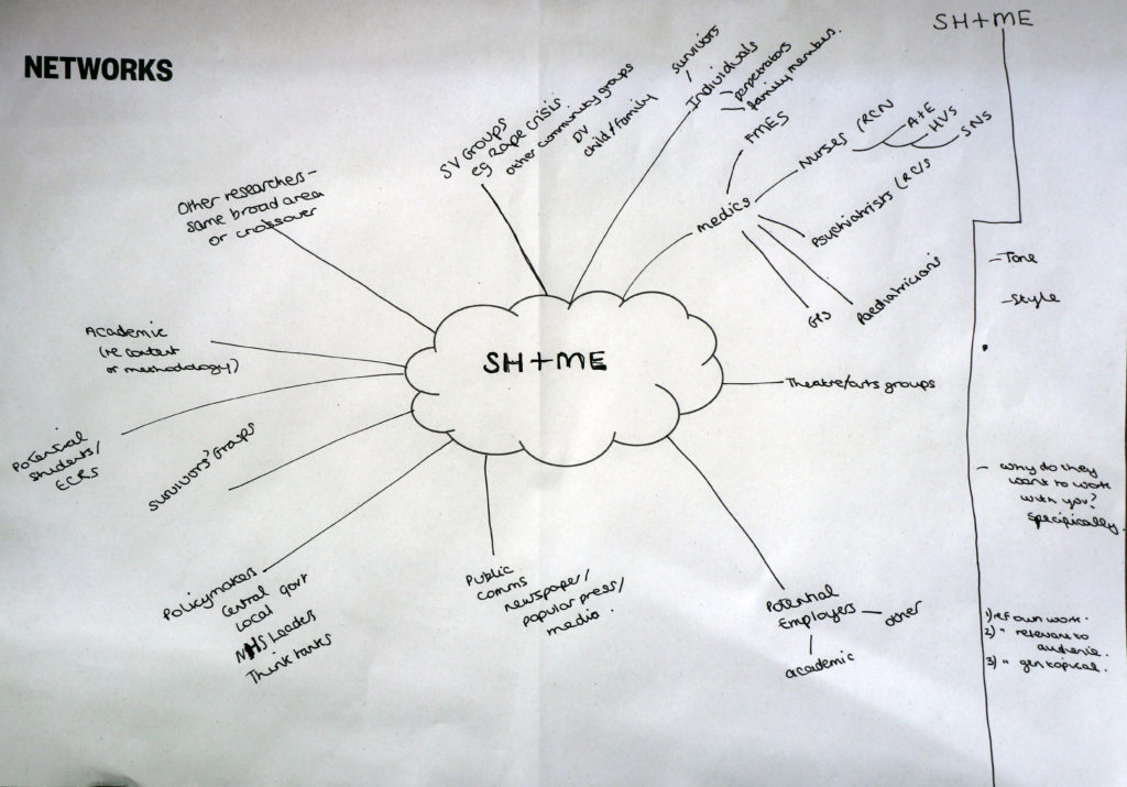 SH+ME Research Networks Spider Diagram.