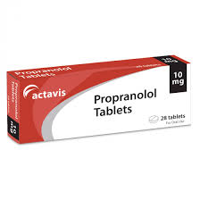 Box of propranolol tablets. 